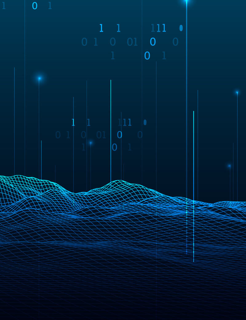 Illustration of a data mountain