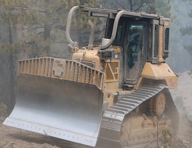 A CAL FIRE Bull dozer