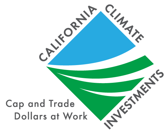 An image showing the California Climate Investments logo with the tagline "Cap and Trade Dollars at Work"
