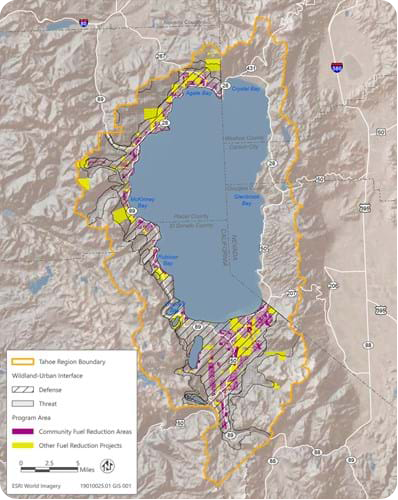 Map of Program Timberland Environmental Projects