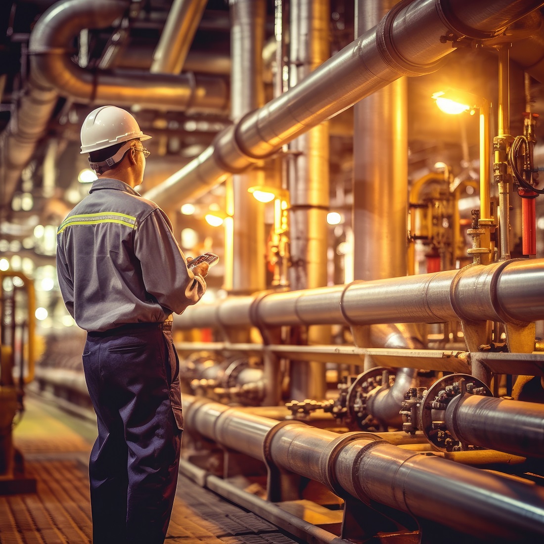 a pipeline operator inspects the lines