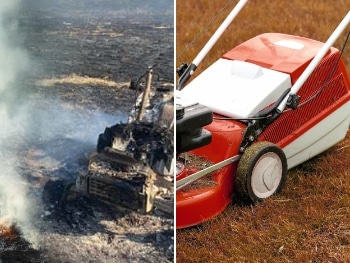 Burnt mower