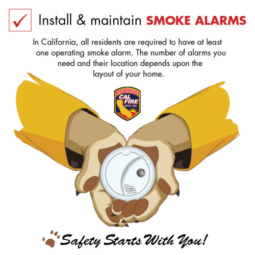 Captain CAL smoke alarms social media graphic